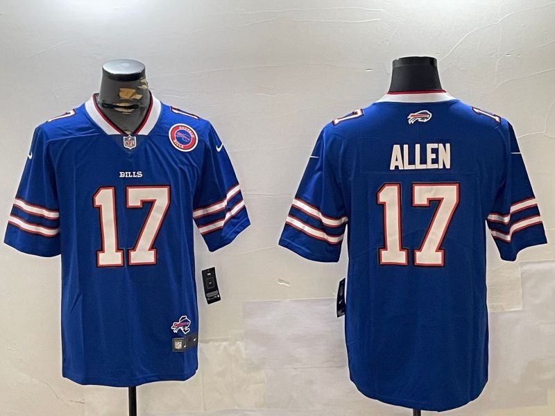 Men Buffalo Bills #17 Allen Blue Second generation 2024 Nike Limited NFL Jersey style 3->buffalo bills->NFL Jersey